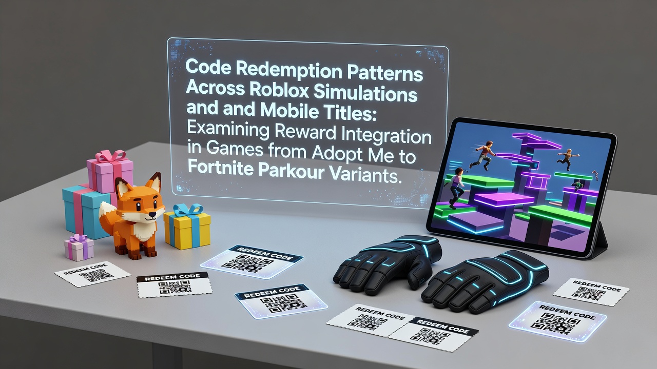 Overview of code redemption interfaces in popular simulation games showing reward distribution screens