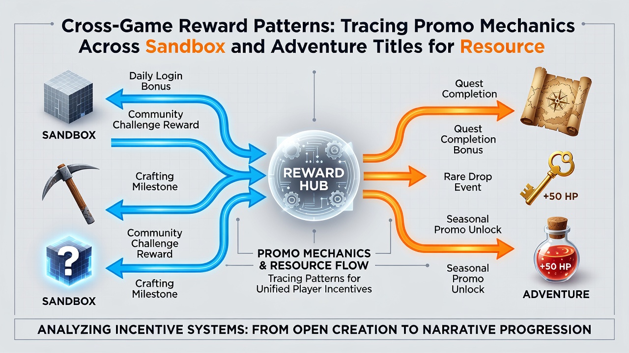 Comparison chart of resource optimization strategies in sandbox versus adventure game environments