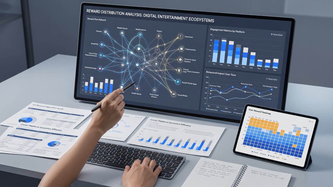 Data visualization of player retention rates linked to reward system variations over multiple months