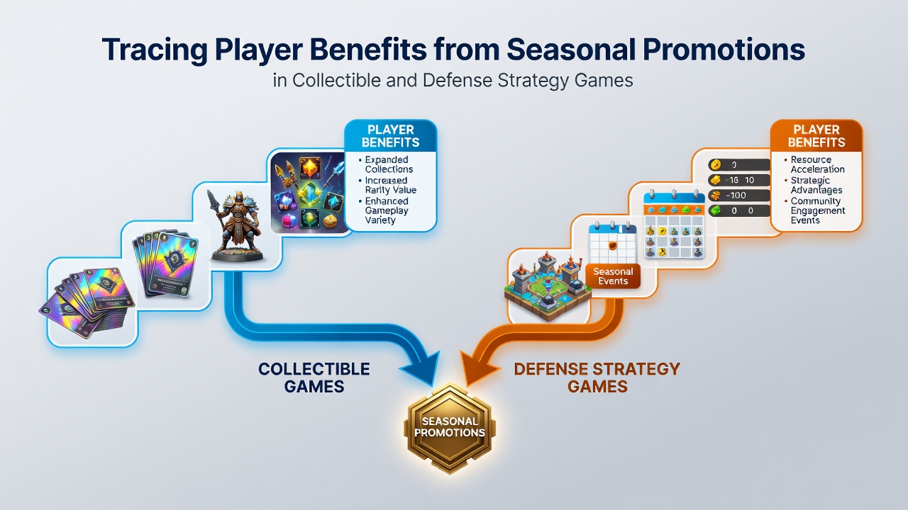 Players engaging with seasonal event interfaces in collectible defense strategy games showing reward progress and limited-time offers